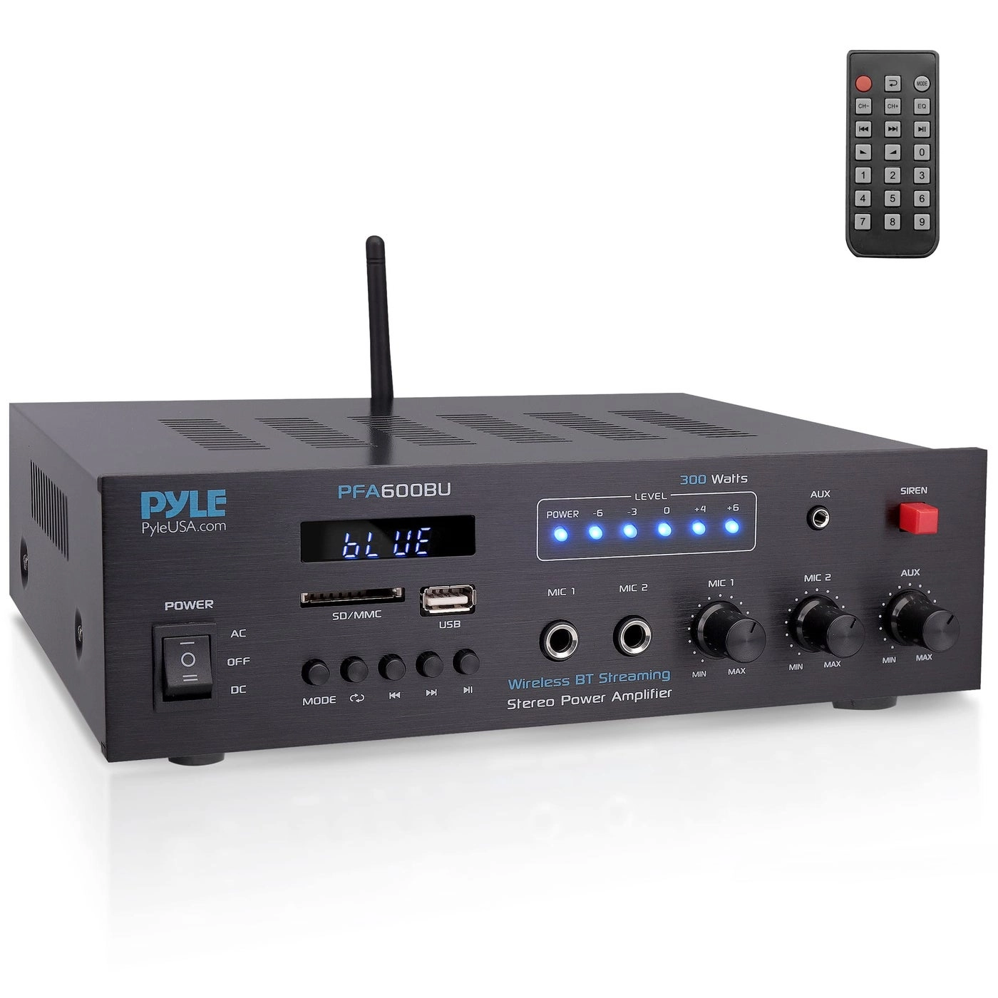 Pyle Wireless Bluetooth Karaoke Amplifier - 2 300 Watts