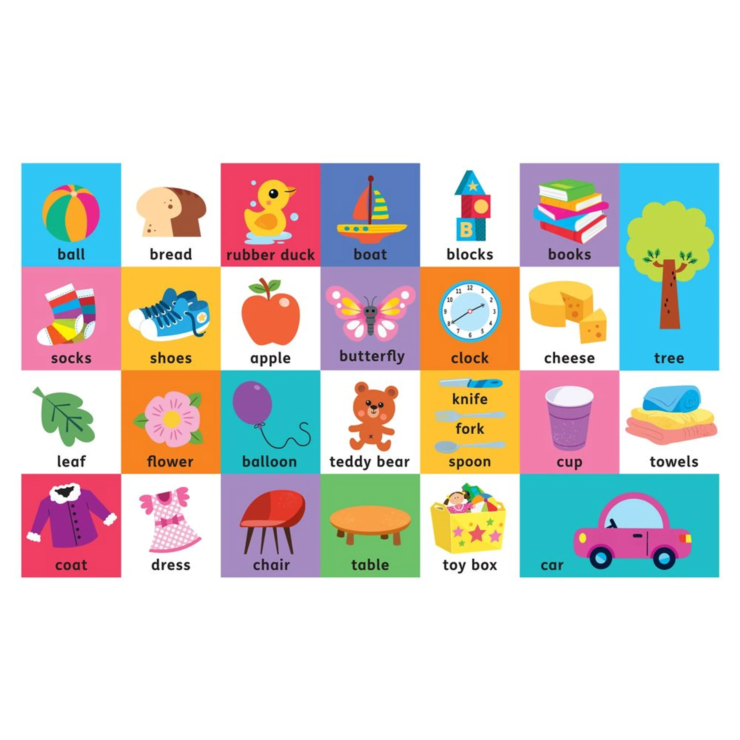 First Words Floor Puzzle & Book Set - 3 years & above 28 pieces