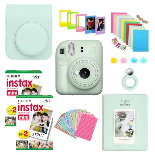 Mini 12 - Mint Green + Mini Film - 40 shots + Mini 12 Case + Mini Album Book + Film Stickers + Colour Filters