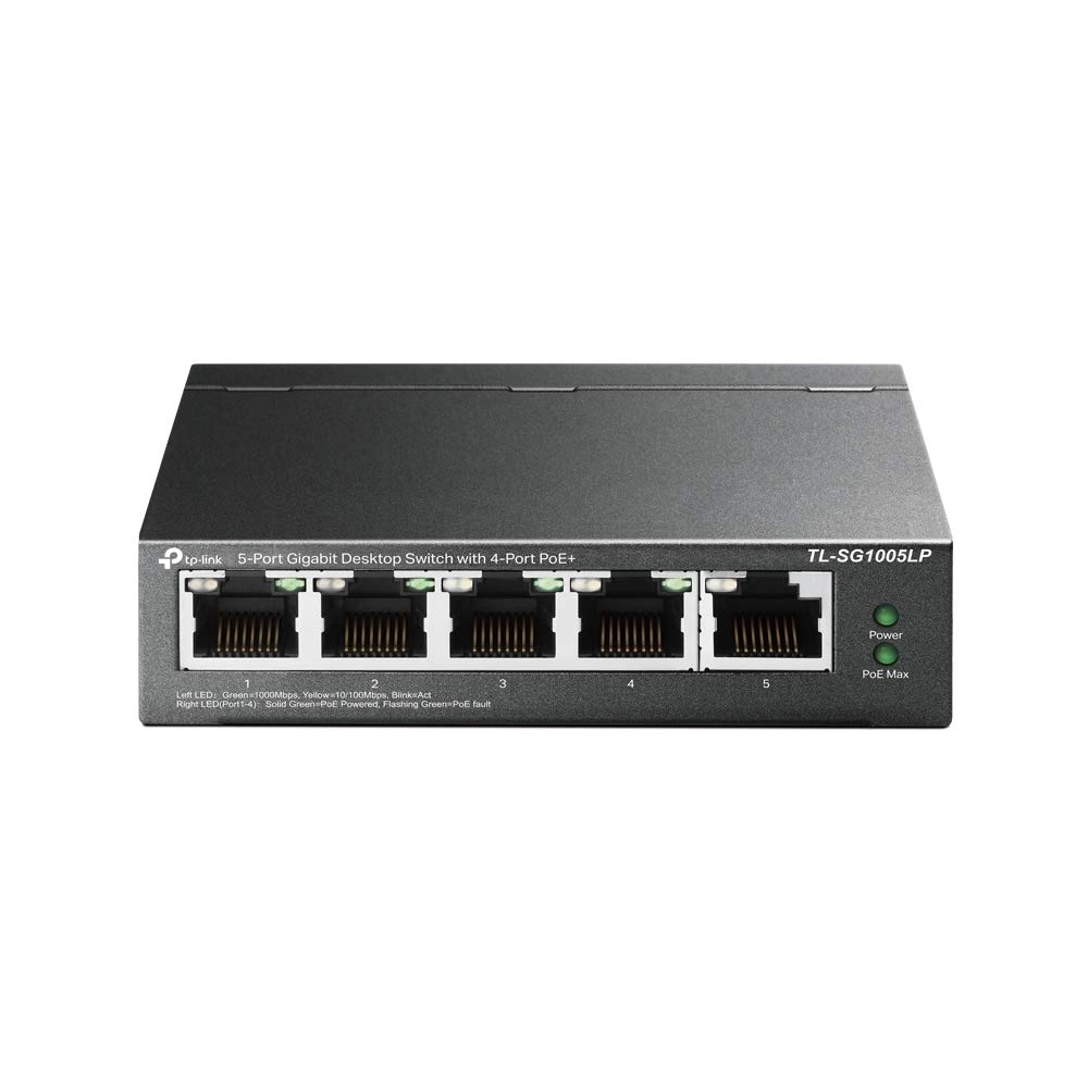 TP-Link TL-SG1005LP - 53.5 Volts 40W 5-port 802.3af/at 1000 Megabits Per Second
