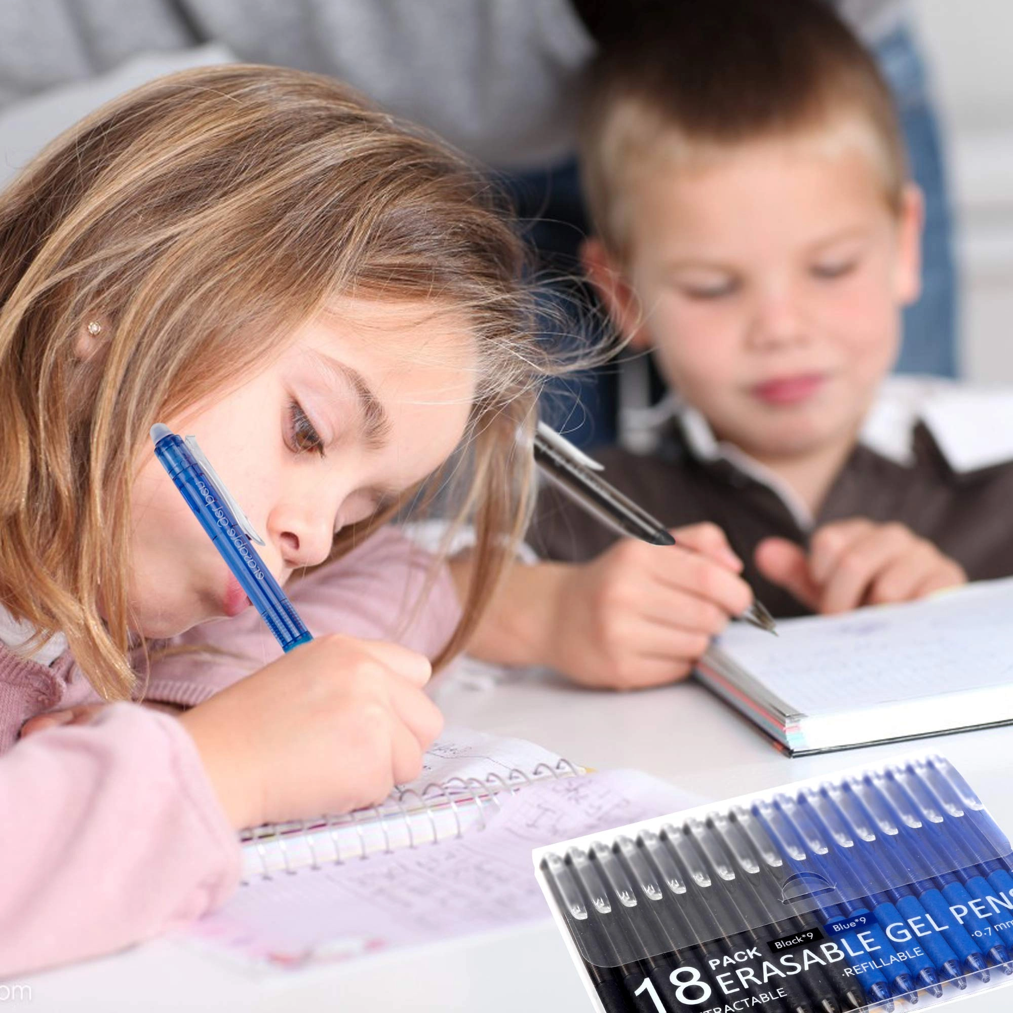 Retractable Erasable Gel Pens - 18 0.7mm