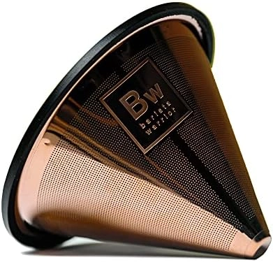 Barista Warrior Hario V60Chemex Pour Over Coffee Filters - Reusable Stainless Steel Copper Coated