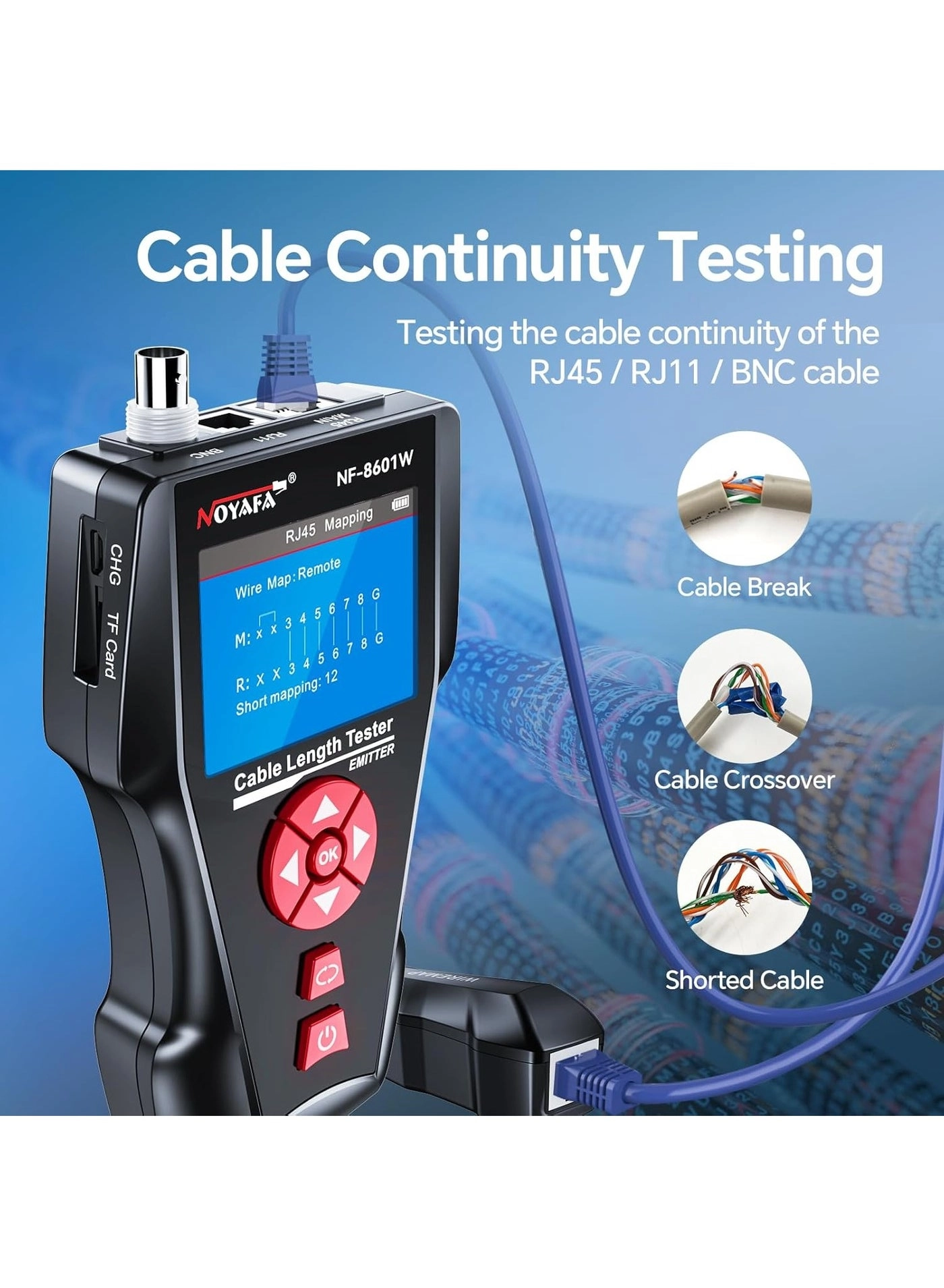 NF-8601W-A - RJ45 RJ11 BNC PING/POE