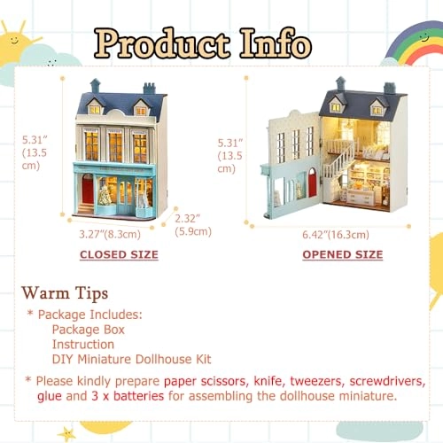 Miniature Dollhouse Kit - Warm House 1:32