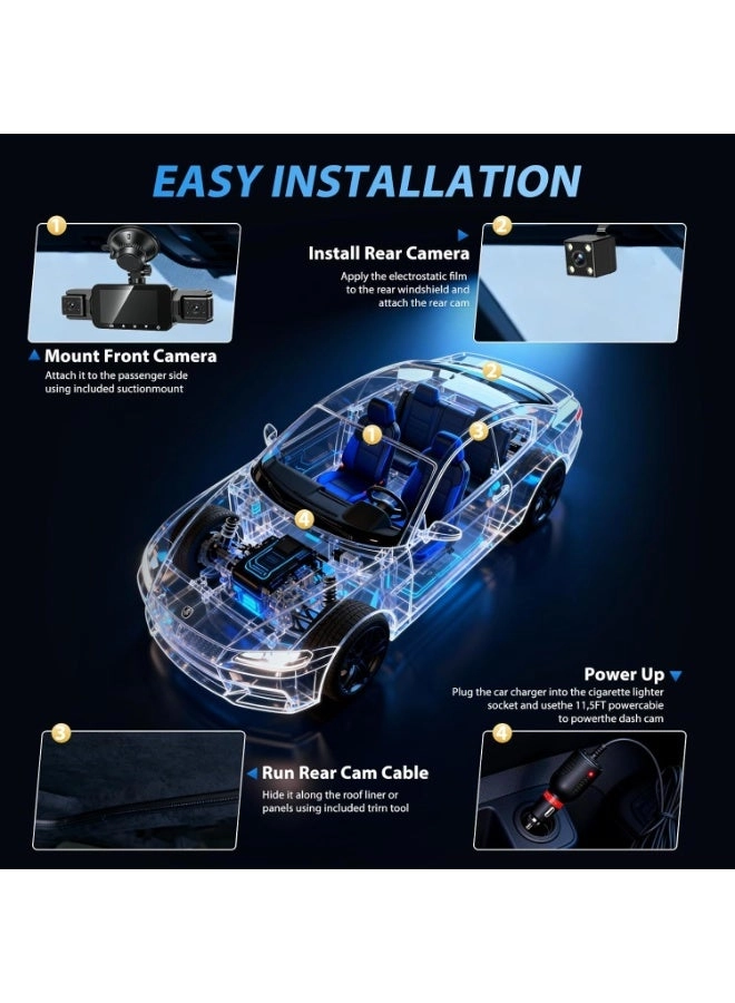 360 Car Dash Cam - 1080Px4