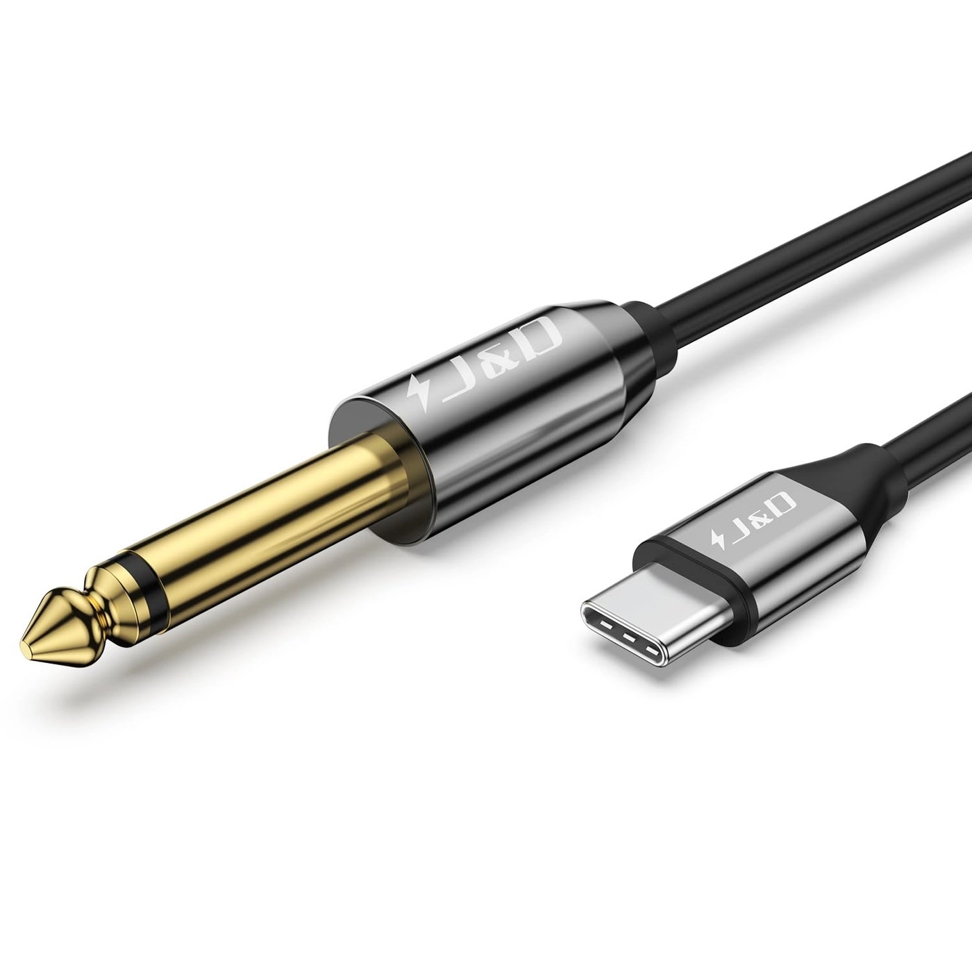 JD Cable for iPhone 16/17 Series - USB-C to 6.35mm 1/4 inch TS - 6.5 Feet
