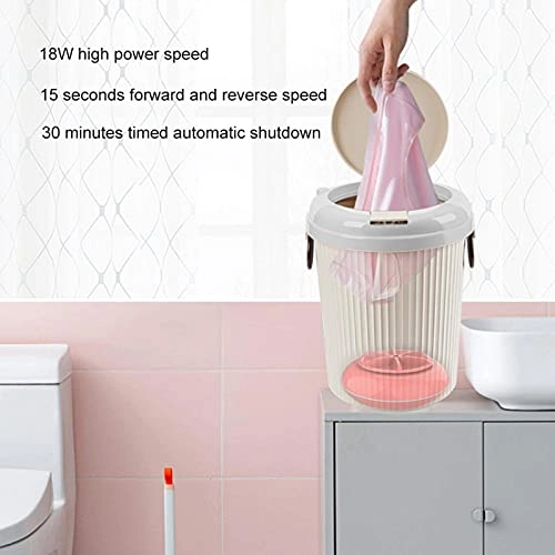 Portable Compact Washing, 8L 18W Mini USB Powered Portable Desktop Laundry Washer Ultrasonic Clothes Washing Machine for Camping Apartments Dorms College Rooms