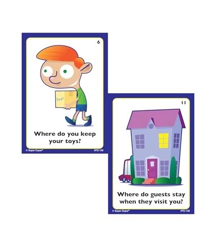 WH Questions at Home Fun Deck Cards - 5 years and up 56 pieces