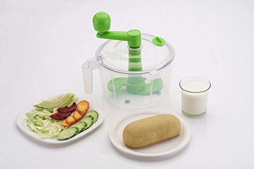 Manual Food Processor - 9 Stainless Steel Blades