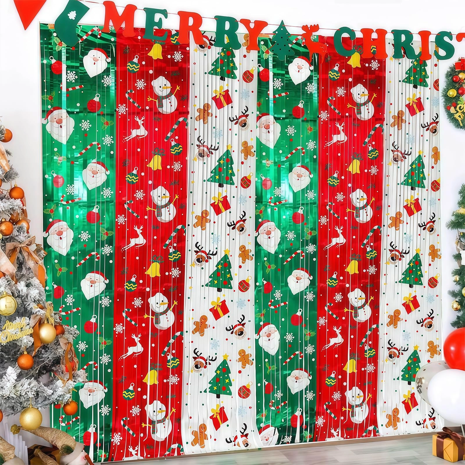 funcandle Foil Fringe Curtains - 2 Pack Birthday