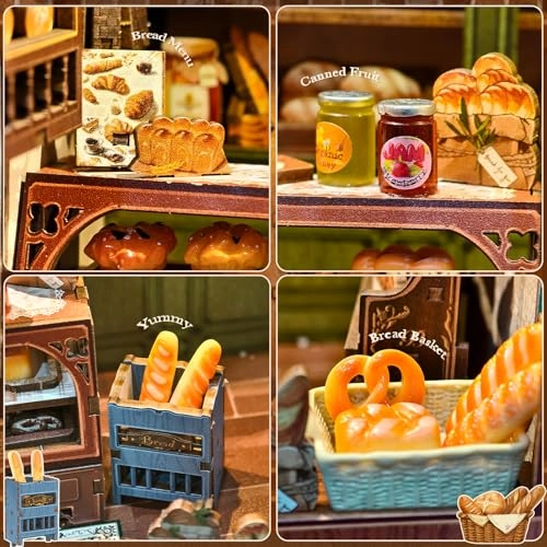 DIY Dollhouse & Book Nook Kit - LED lights Wooden