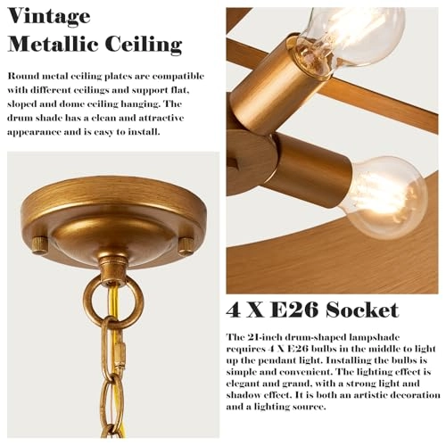 82066-4P-GD - adjustable chain max 59 inches