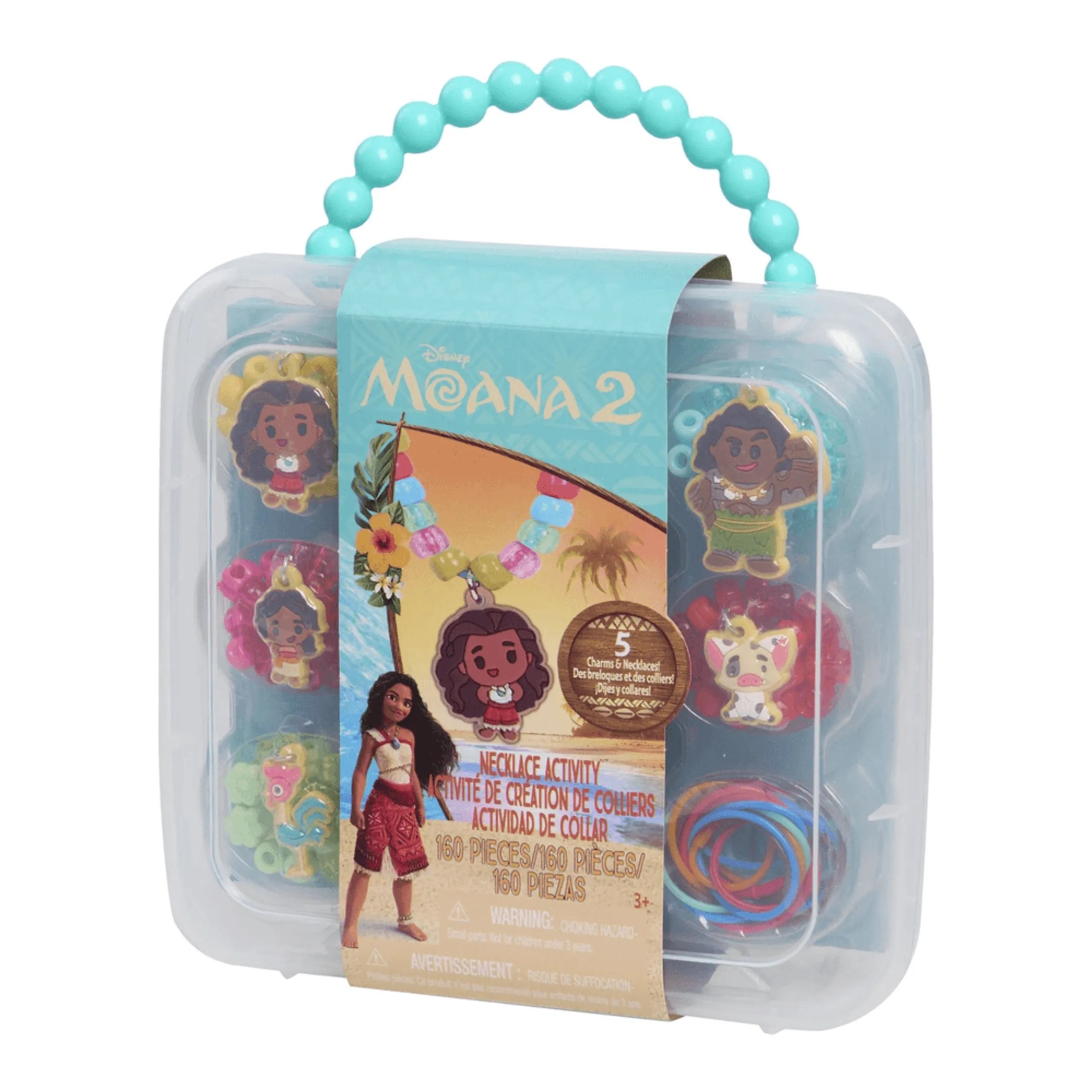Moana 2 Necklace Activity Set - 150 beads 5 charms