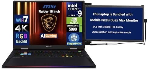 Raider - 18'' Ultra 9- 285HX 64GB 8TB SSD + Duex Max DS - 14'' FHD