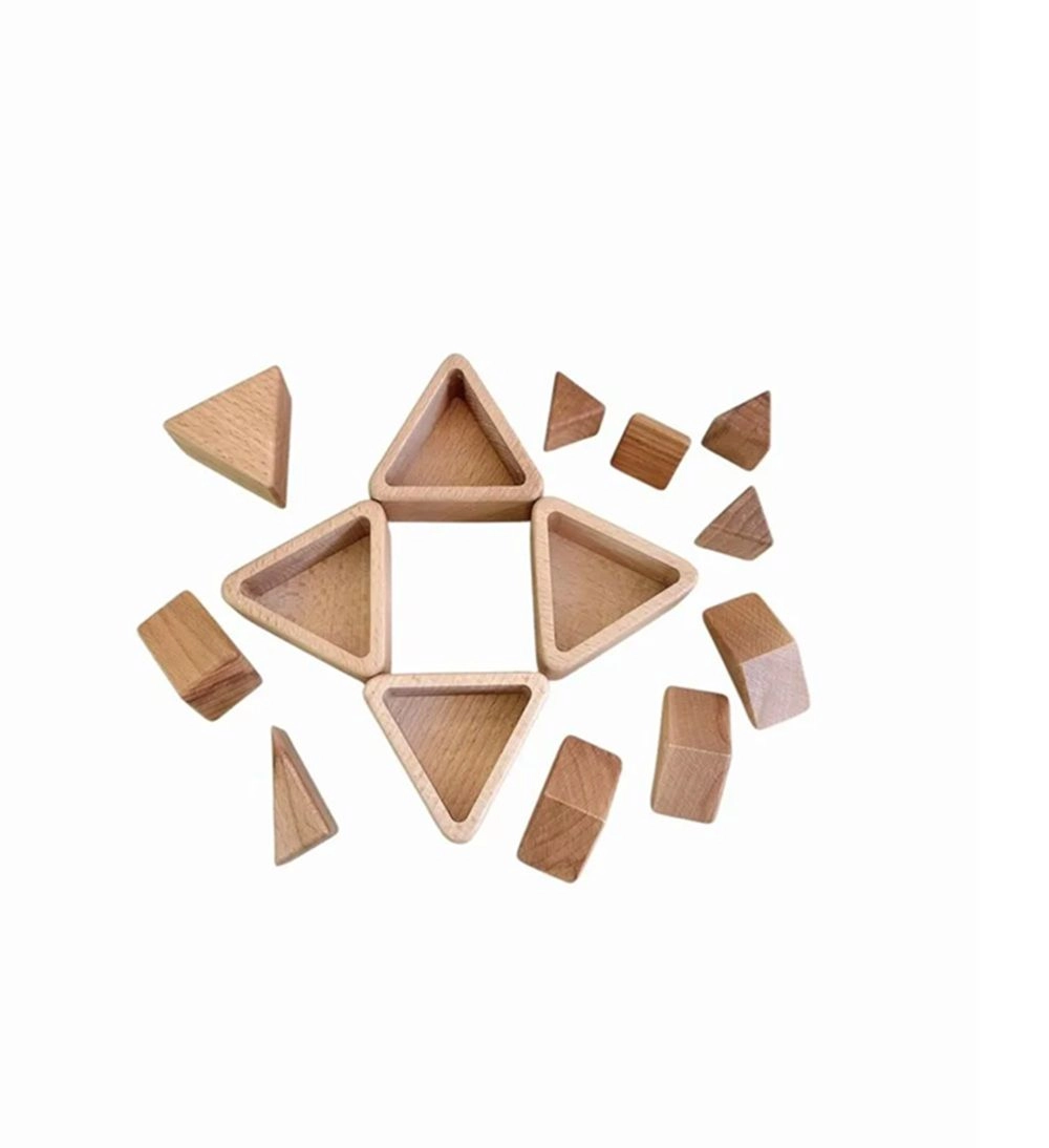Fraction Cups Triangle - Suitable for 3 years and above 14 Pcs