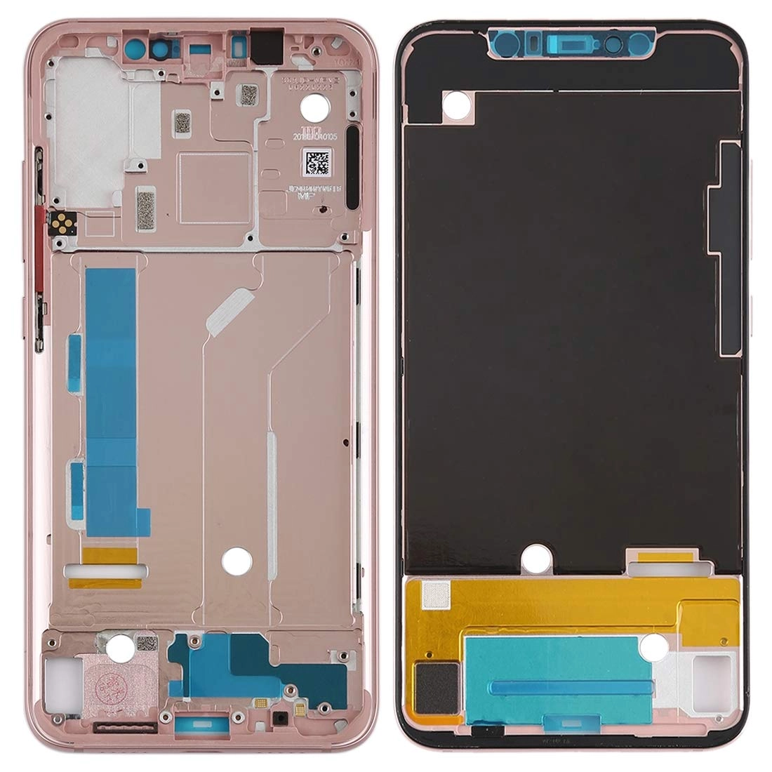 Wangyanlin Middle Frame Bezel for Xiaomi Mi 8 SE - Side Keys Rose Gold
