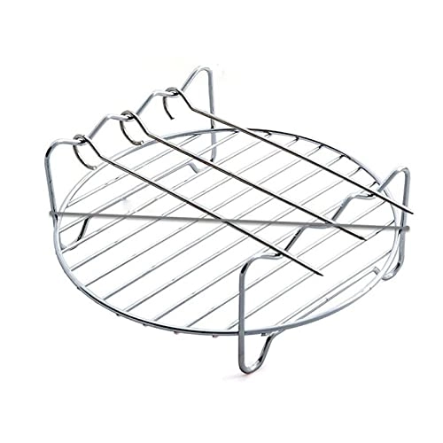 Double Layer Shelf Skewer Rack - stainless steel 3 needles