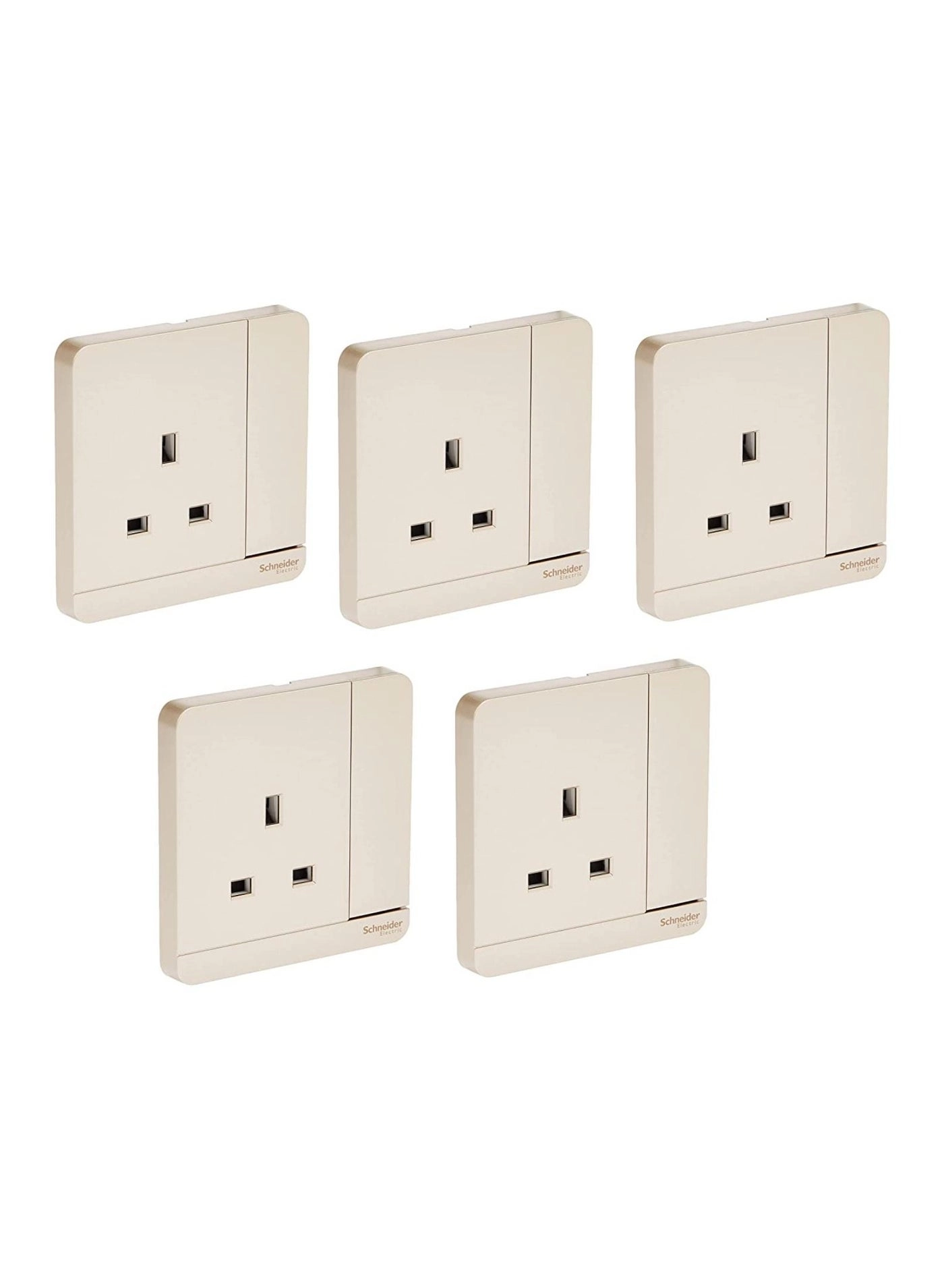 Schneider Electric E8315N_WG_G12 AvatarOn - 13 A 1-Gang 1-Way Switch - 5 pcs