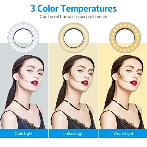 Selfie Ring Light - 40 LEDs USB Rechargeable 2 Pack