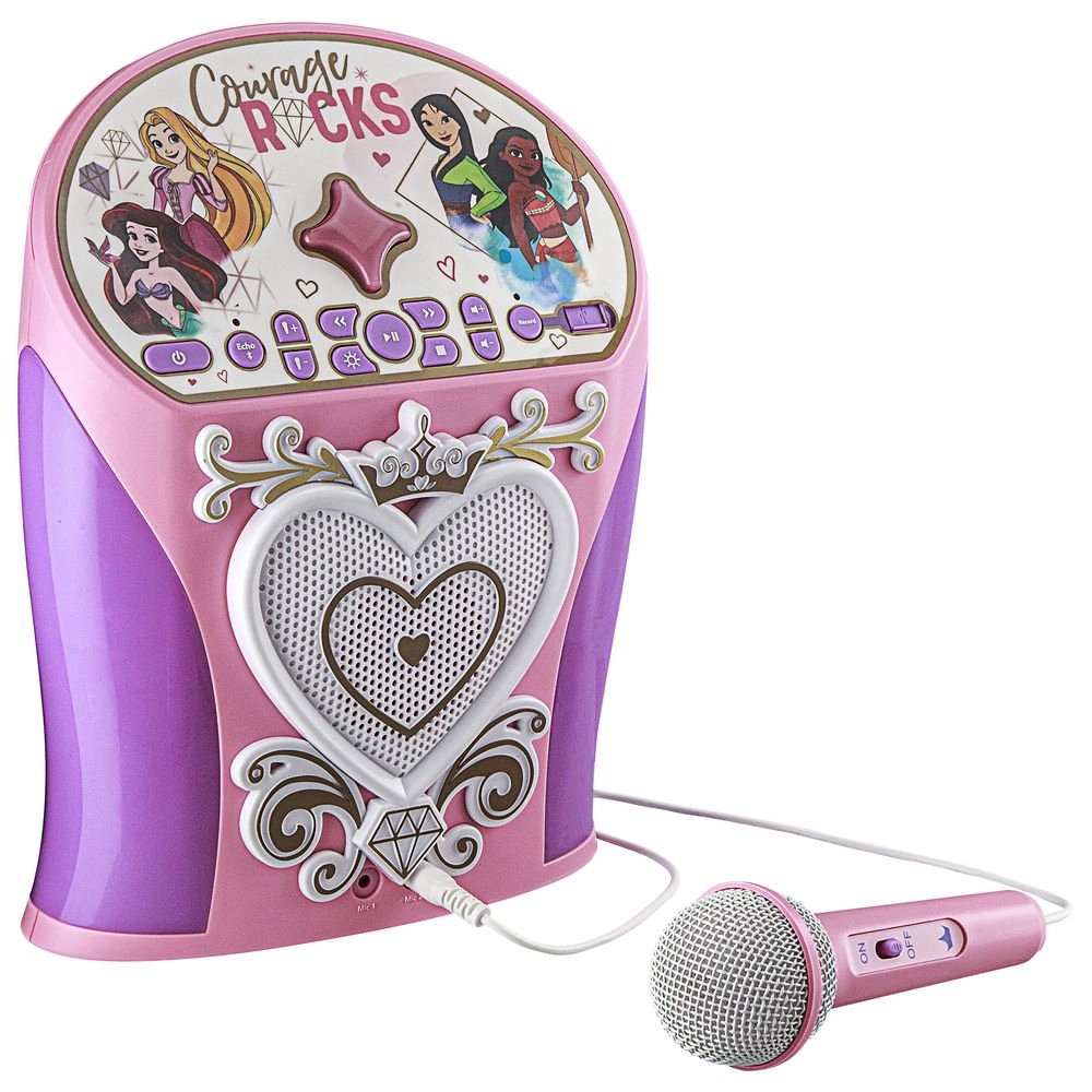 KIDdesigns Disney Princess Bluetooth Karaoke Machine - Suitable for 3 to 9 yrs