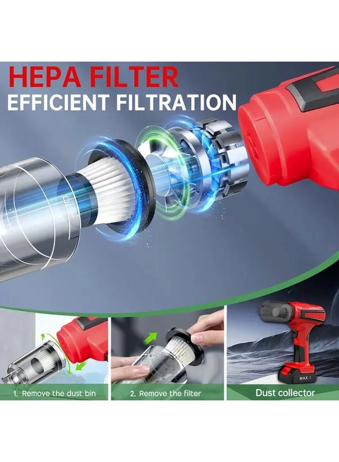 4-in-1 Wireless Handheld Vacuum Cleaner - 2000mAh