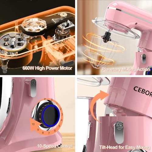 Electric Mixer - 6.5 Quarts 660 watts