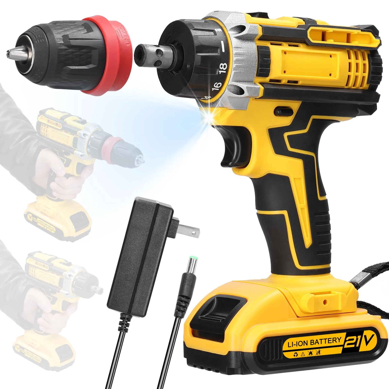 HURRISE 2in1 Power Tool - 1300mAh 21V