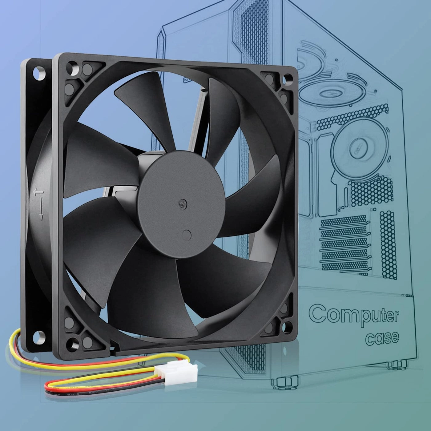 Brushless Exhaust Fan - 2 PCS 92mm