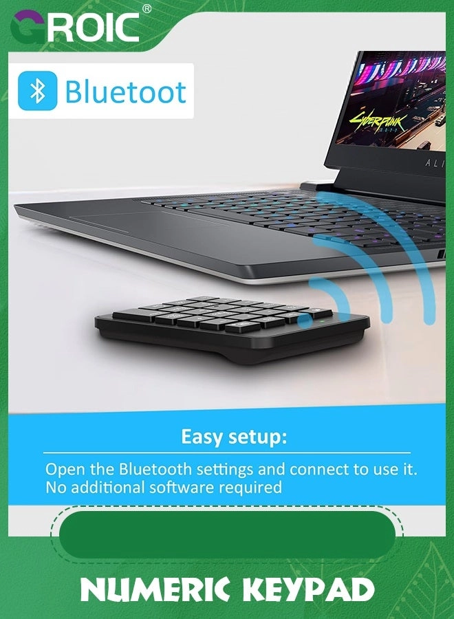 Wireless Number Pad - 2.4GHz 23 Keys + Mouse Pad + Wireless Mouse - Adjustable DPI