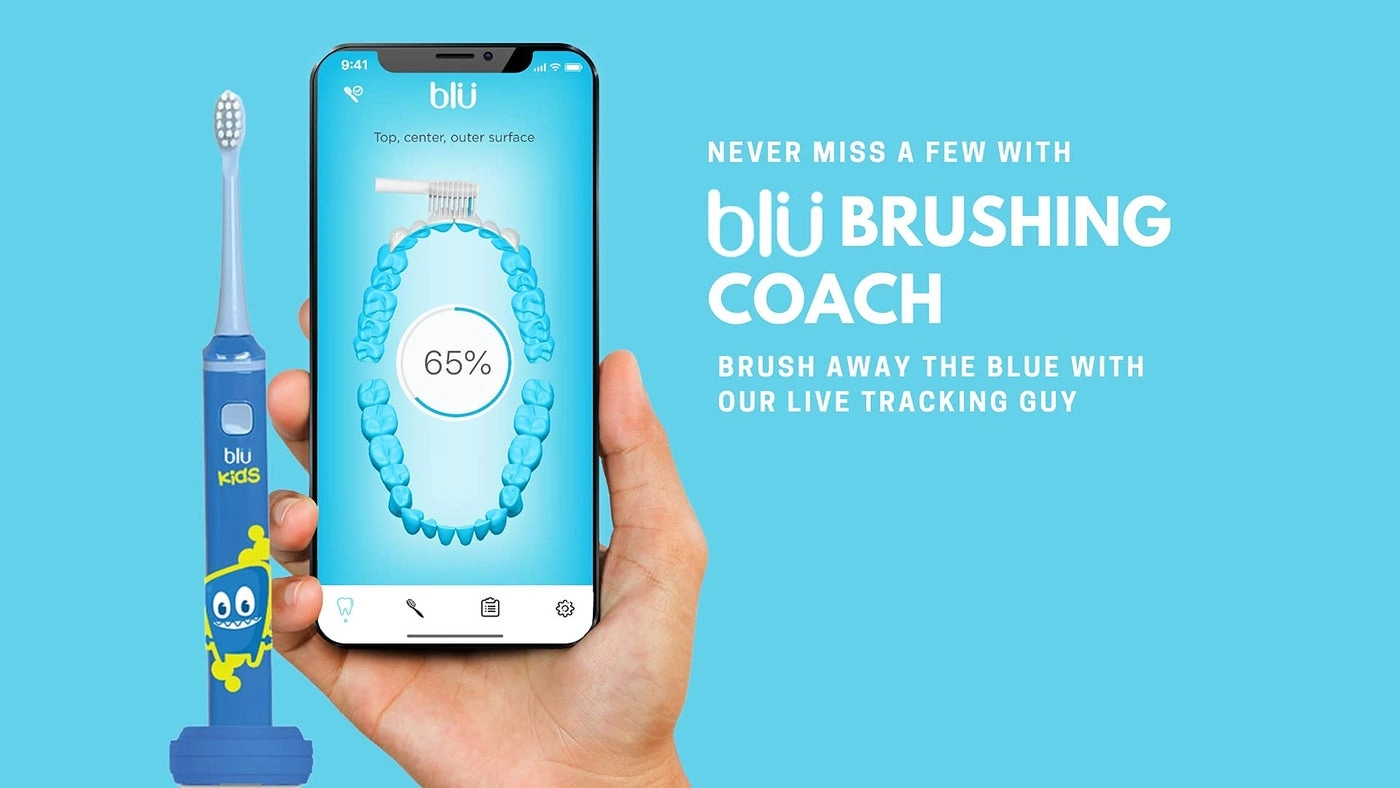 Smart Bluetooth Enabled Kids Toothbrush - Live Tracking App Wireless Rechargeable