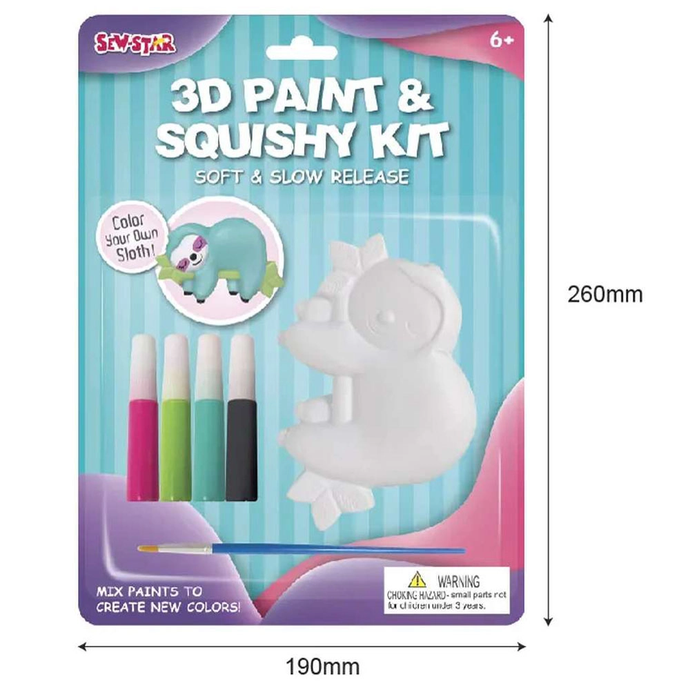 Squishi Sloth Paint Drawing Kit