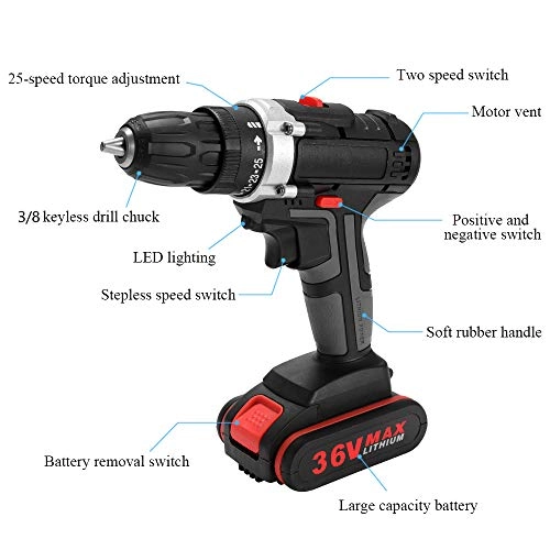 Electric Impact Cordless Drill - 1300mAh