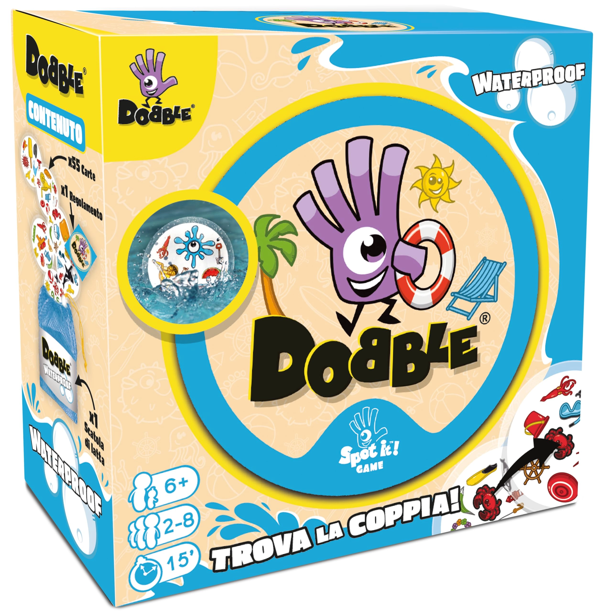 Dobble - Waterproof Card Game (Italian)
