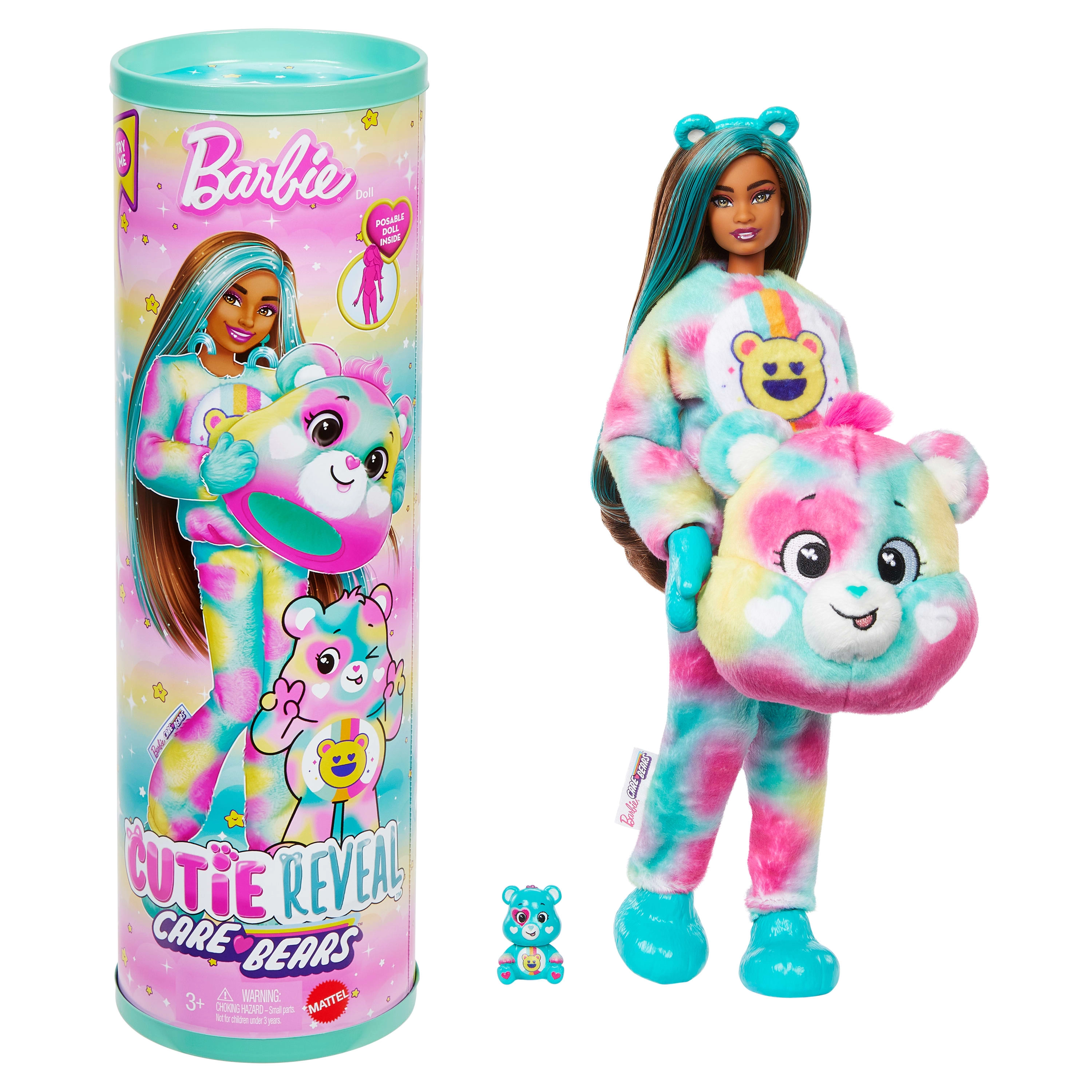 Barbie Cutie Reveal Care Bears Series 2 - Dream Bright Bear - 10 surprises Ages 3+