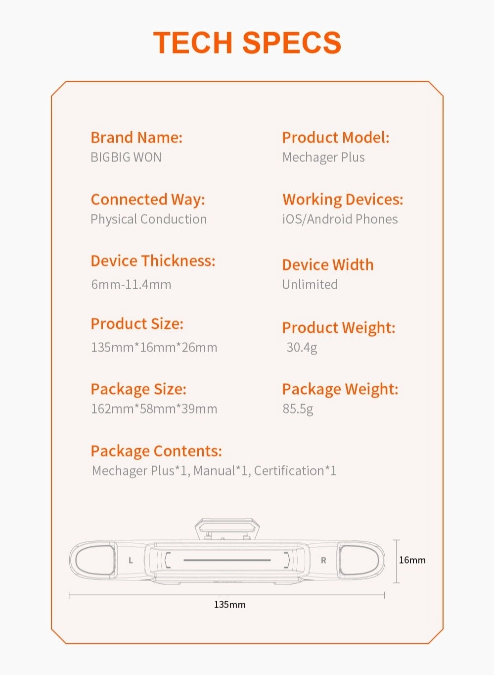 Mechanger Plus - Black iOS Android