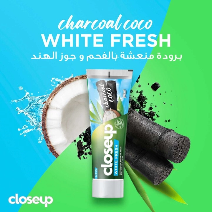 White Fresh Charcoal Coco Toothpaste 75ml
