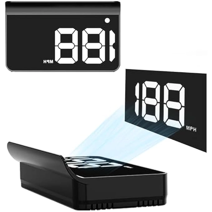 Car Hud Head Up Display - USB Plug And Play Auto Brightness Large Font Display