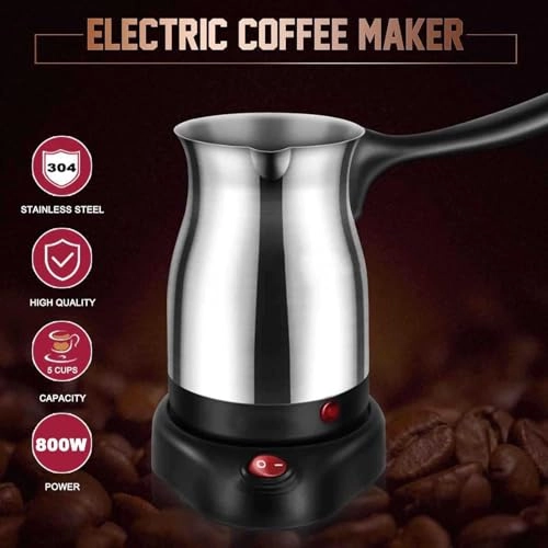 Turkish Coffee Maker - 600ml Stainless Steel Electric