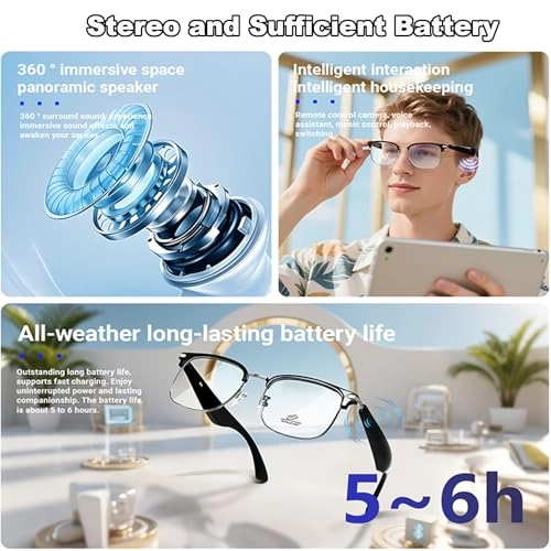 Smart Translation Glasses - 110+ Languages Bluetooth