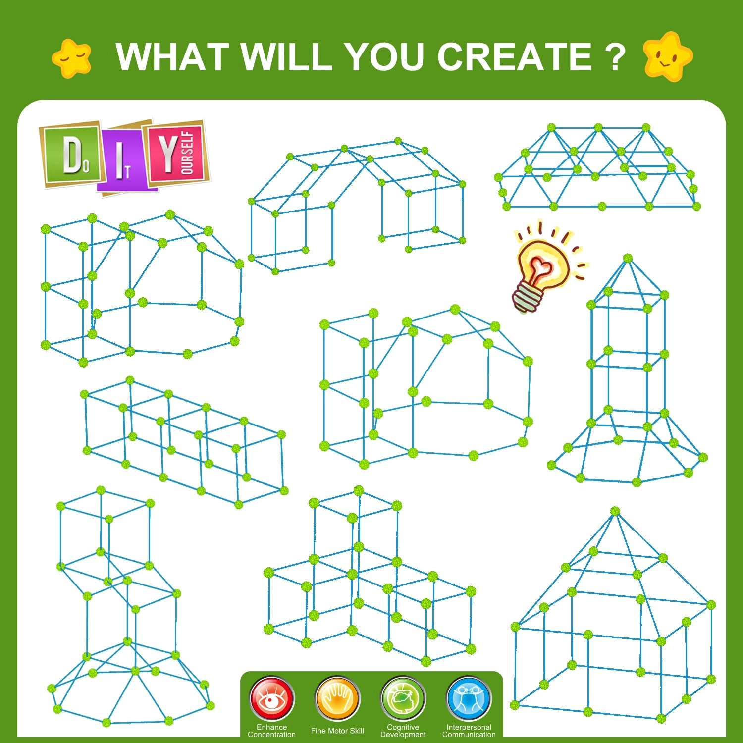 Ultimate Creative Set (SZ200FORTBlue) - Fort building kit