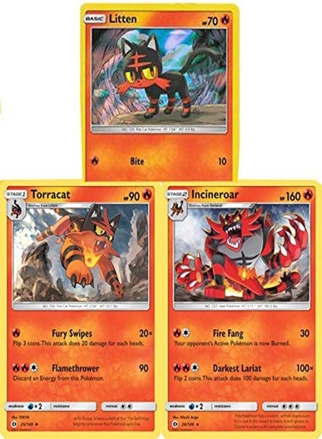 Pokémon Evolution Card Set - Sun & Moon Base Set - Rare - 3pcs
