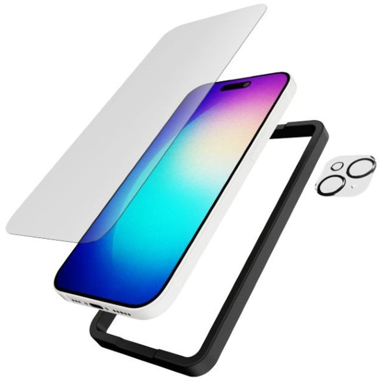 Impact Clear Screen Protector + Camera Lens Protector for iPhone 15