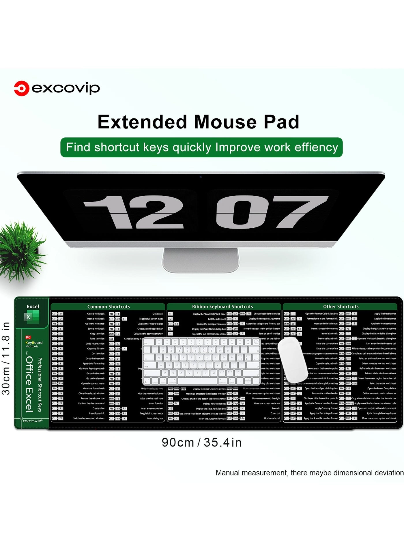 Large XL Office Mouse Pad - 90x30 cm