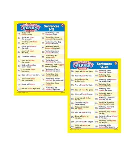 Regular Past Tense Verbs Fun Deck - Kid 56 pieces