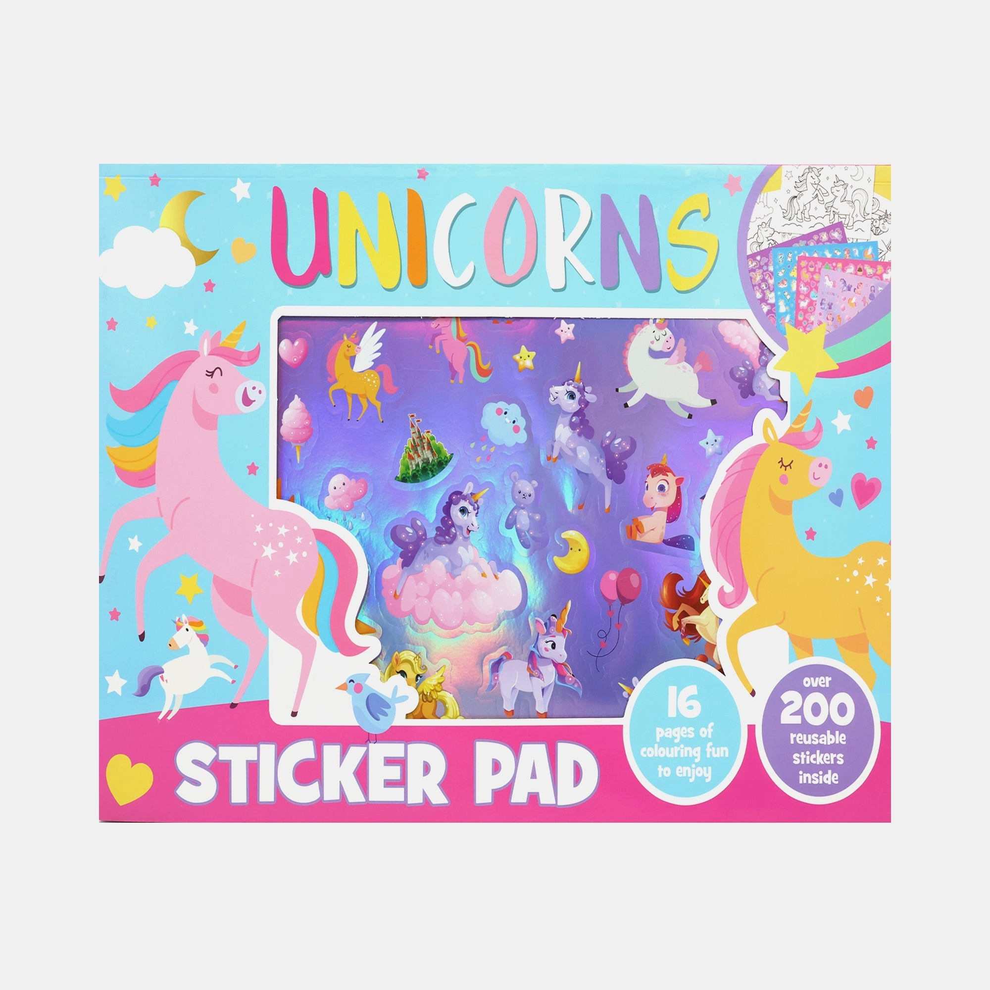 ALLIGATOR BOOKS LTD UK Unicorns Reusable Sticker Pad 200 pcs