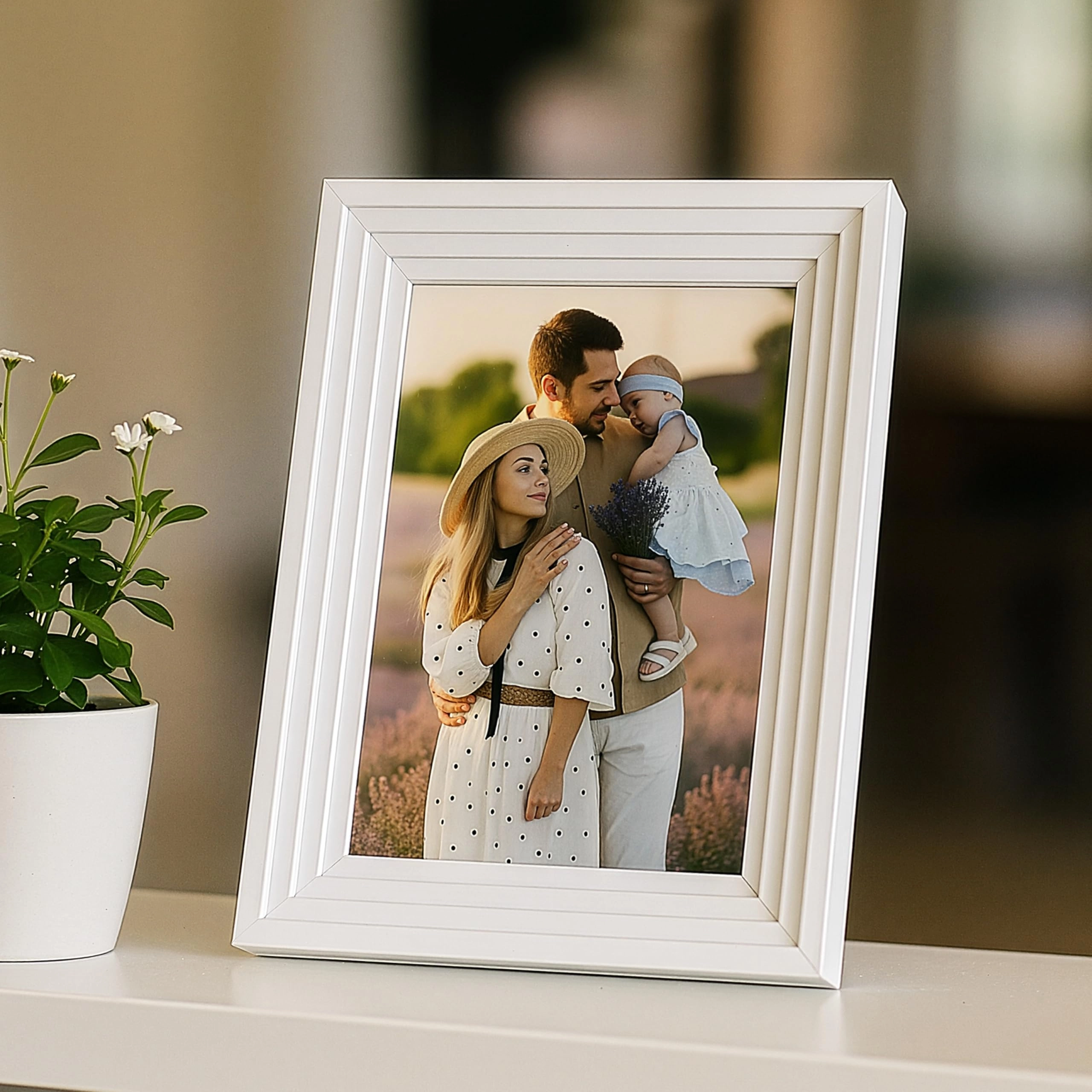 Edge Square, Edge Square Premium 3D Table Top Photo Frame - 5x7 Inch 1.00 Count