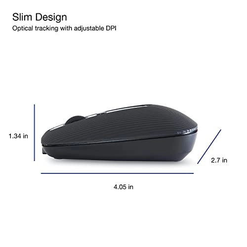 Multi-Device Rechargeable Optical Mouse - Bluetooth USB