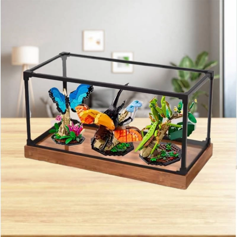 Acrylic Display Case (21342) - 15.74x7.87x7.87in Black Bottom