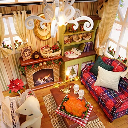 Miniature Dollhouse Kit - 3D Wooden LED Lights