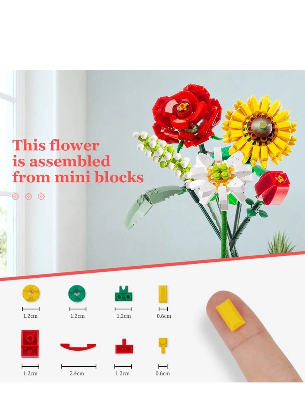 Mini Bricks Flower Bouquet Building Sets - 568 pcs